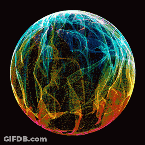 Abstract Plasma Sphere Revolving Optical Illusions GIF