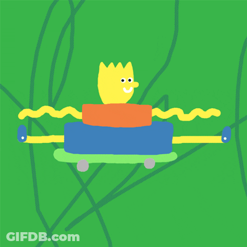 Abstract Simpsons Skateboard Ride GIF