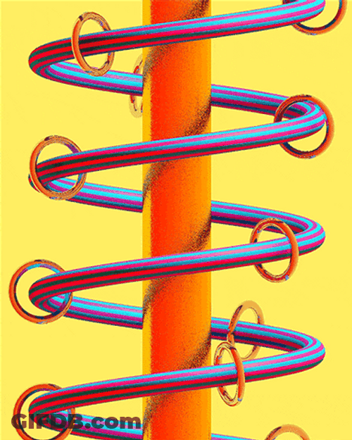 Abstract Visual Spiral Loop GIF