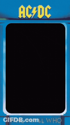 AC/DC Who Am I Poster Man In Striped Hat GIF