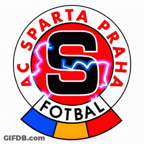 AC Sparta Praha Fotbal Logo With Red Circle S GIF