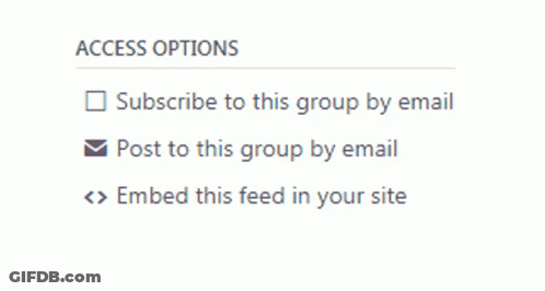 Access Options Subscribe Post Embed Feed GIF