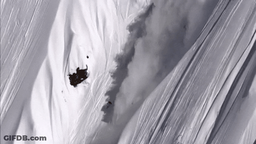 Accident While Ski Downhill GIF