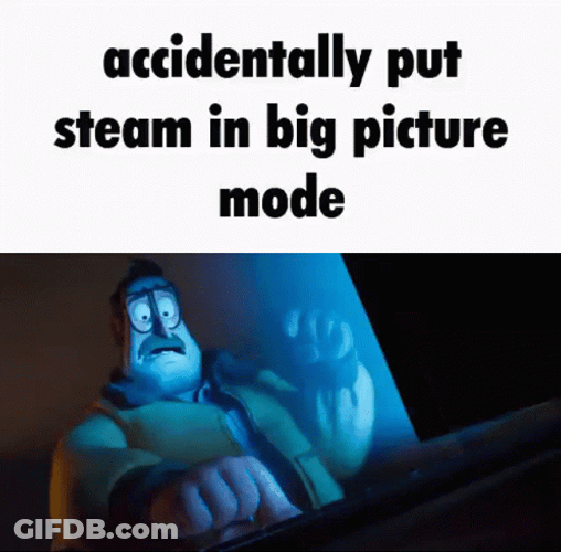 Accidentally Put Steam In Big Picture Mode GIF