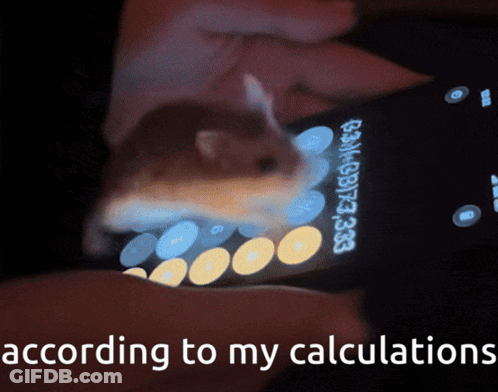 According To My Calculations Holding Cell Phone With Mouse GIF