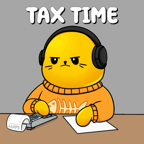 Accountant Cat Tax Time GIF