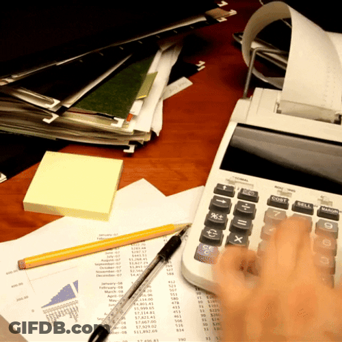 Accountant Fast Hands Producing Receipt GIF