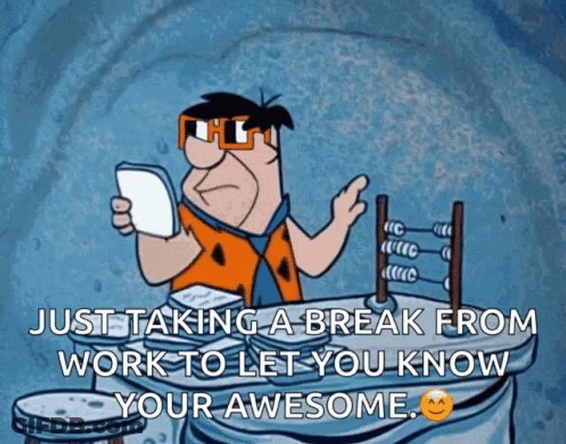 Accountant Fred Flintstone GIF