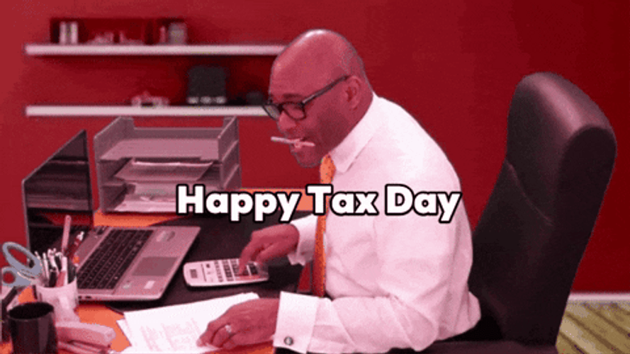Accountant Frustrated Happy Tax Day GIF