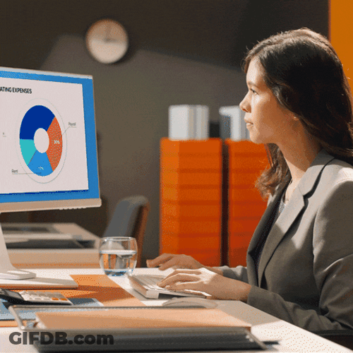 Accountant In A Meeting Presentation GIF