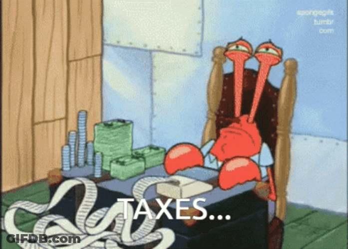 Accountant Taxes Mister Krabs Crying GIF