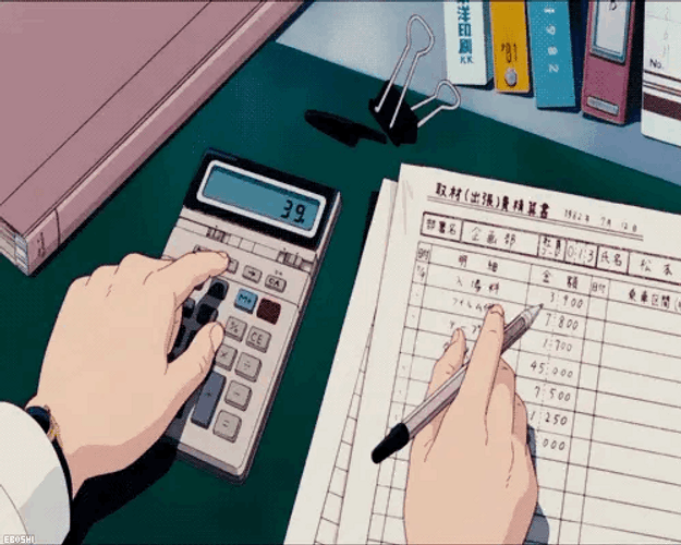 Accounting Aesthetic Anime GIF