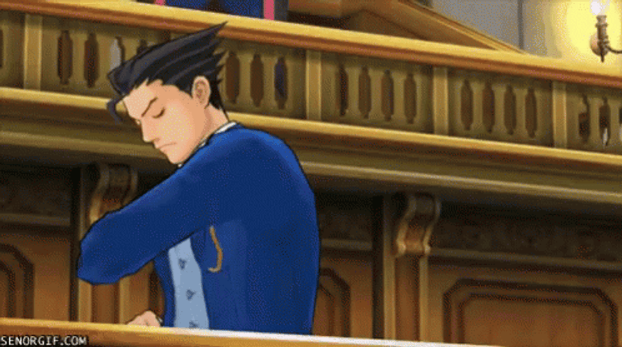 Ace Attorney Objection Court GIF