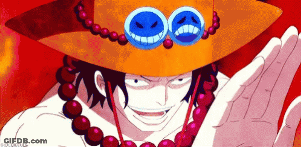 Ace One Piece Fire Power Up GIF