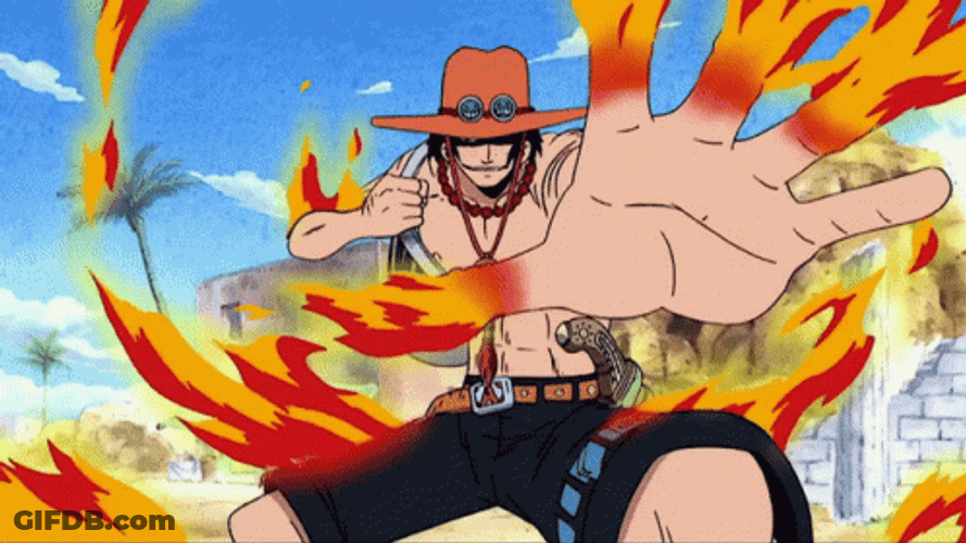 Ace One Piece Hiken Fire Demon Fruit GIF