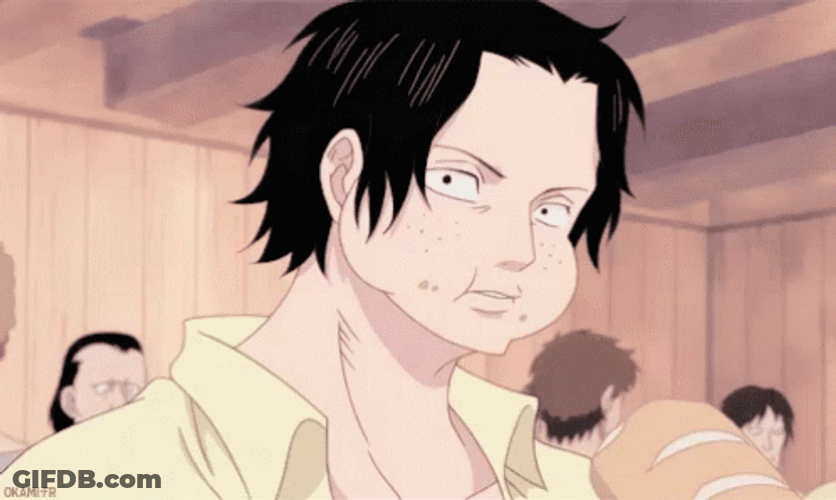 Ace One Piece Stare Eating Bread GIF