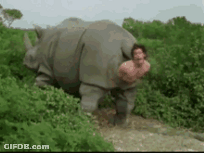 Ace Ventura Disgusting Rhino Birth GIF