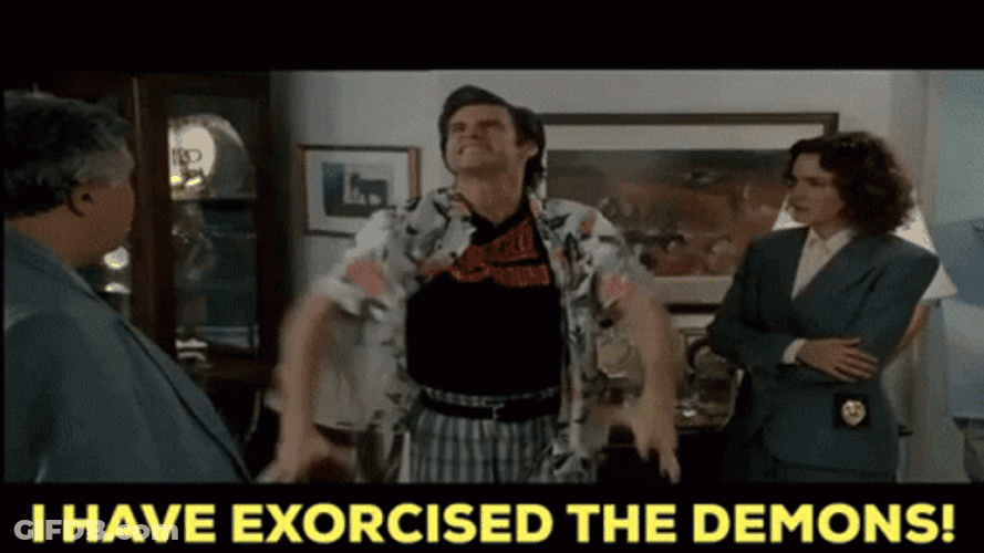 Ace Ventura Exorcised Demons GIF