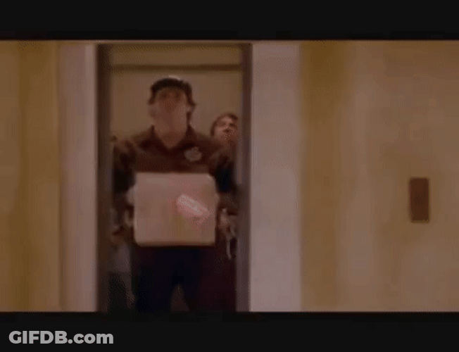 Ace Ventura Movie Elevator Scene GIF