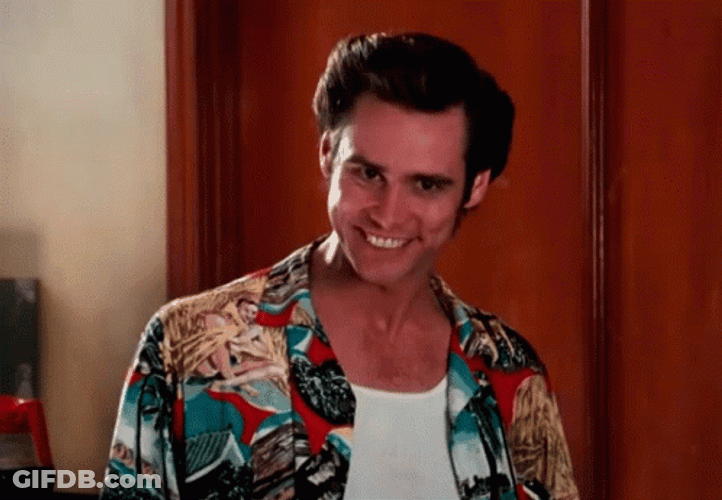 Ace Ventura Snap Fingers Funny Face GIF