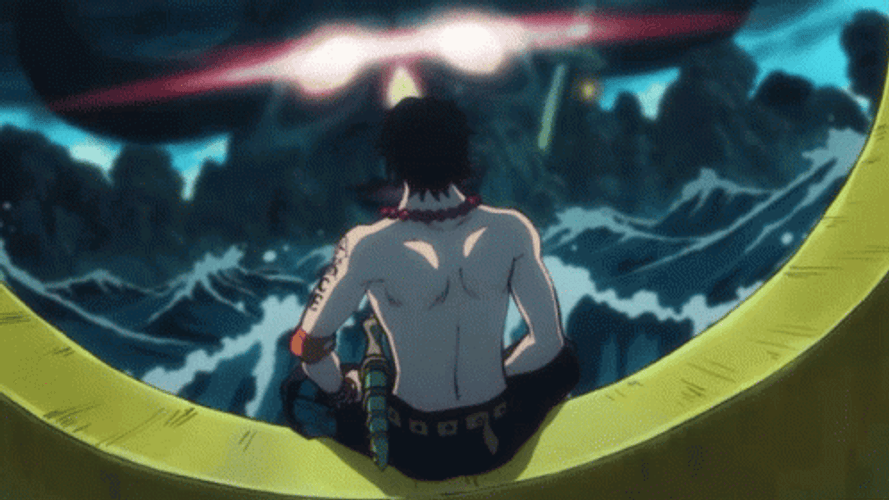 Ace Wano One Piece Ocean Waves GIF