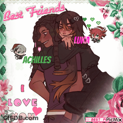 Achilles And Luka Best Friends Drawing GIF