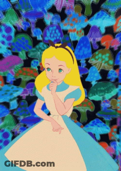 Acid Trip Thinking Alice And The Wonderland GIF
