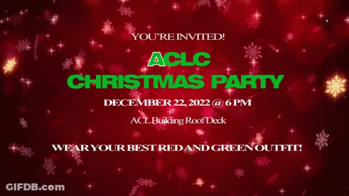 ACLC Christmas Party December Advertisement GIF