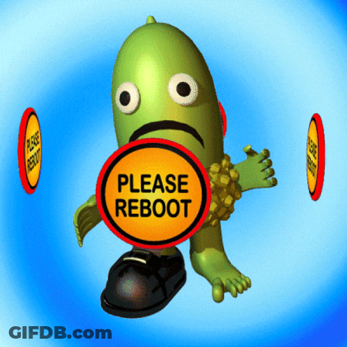 Acorn Pleading Please Reboot GIF