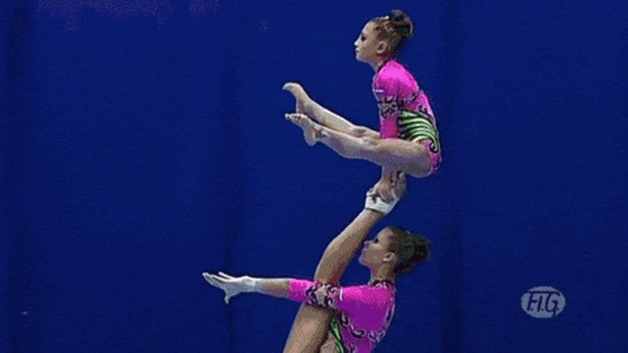 Acro Balance Gymnasts GIF