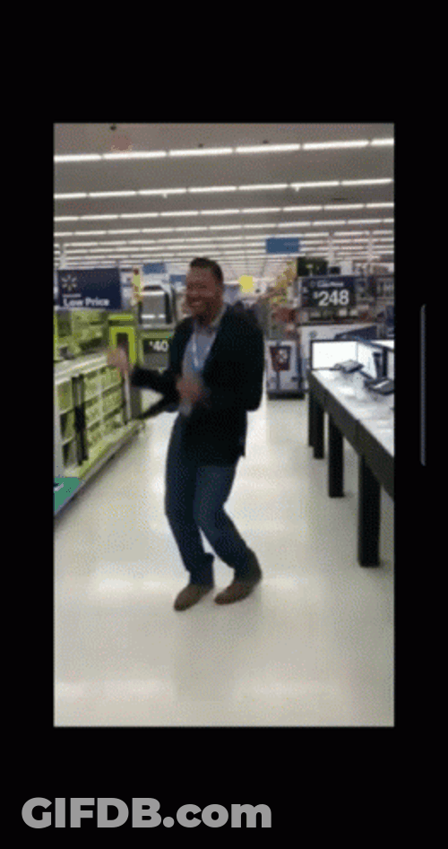 Actively Dancing In Aisle Walmart Funny GIF