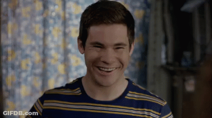 Actor Adam DeVine Happy Then Sad Reaction GIF