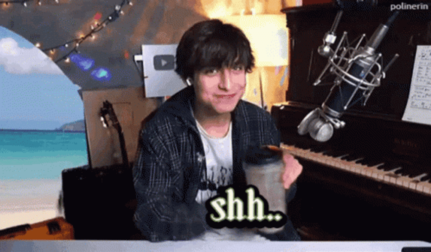 Actor Aidan Gallagher Shh GIF