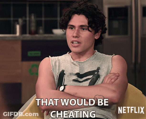 Actor Alex Woods That Would Be Cheating GIF