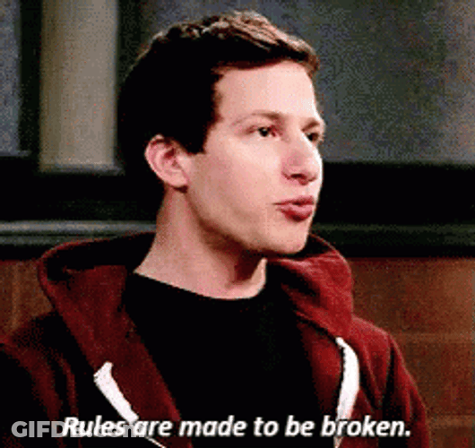 Actor Andy Samberg Rules Meant To Be Broken GIF