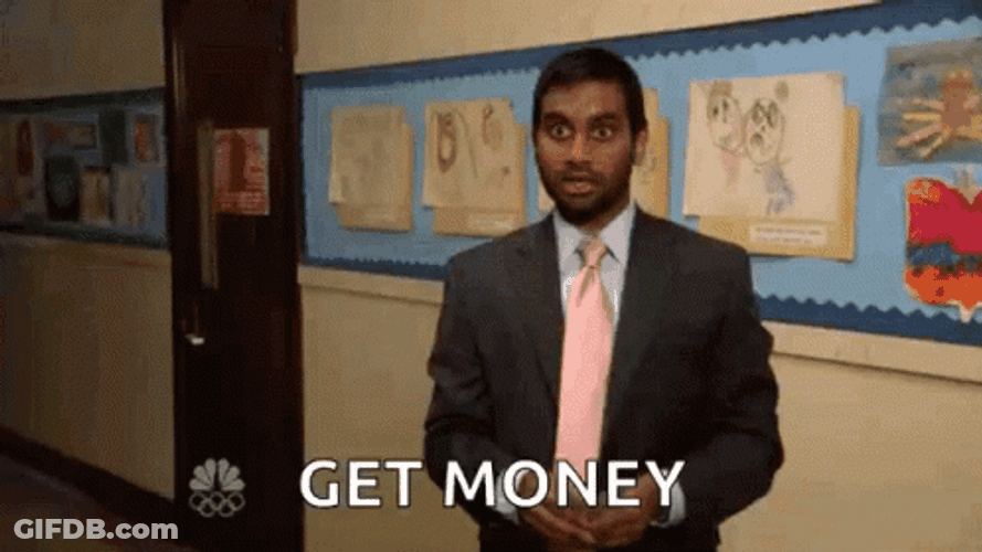 Actor Aziz Ansari He Got Money GIF