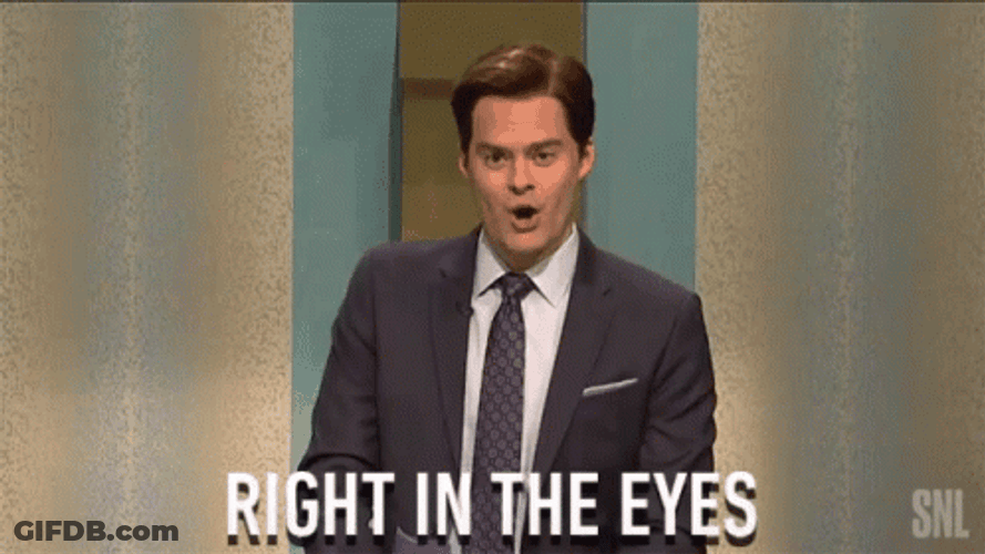 Actor Bill Hader Right In The Eye GIF