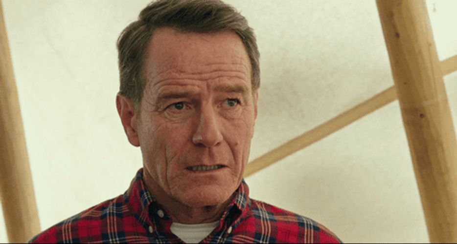 Actor Bryan Cranston Happy Then Sad Mood GIF