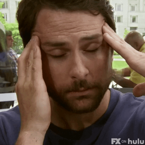 Actor Charlie Day Having Headache GIF