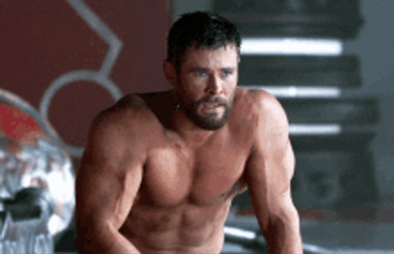 Actor Chris Hemsworth Gasped GIF