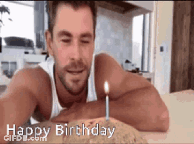 Actor Chris Hemsworth Happy Birthday GIF