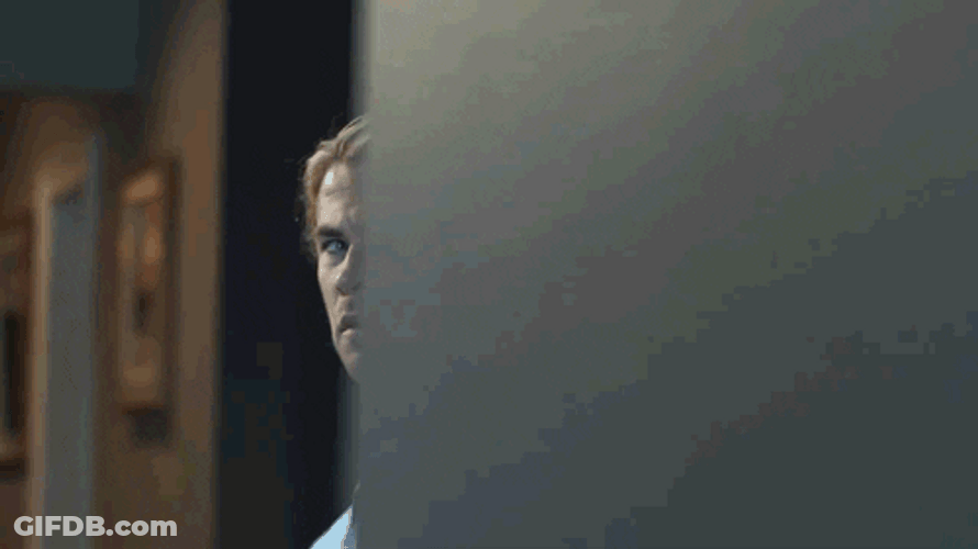 Actor Chris Hemsworth Peeking GIF