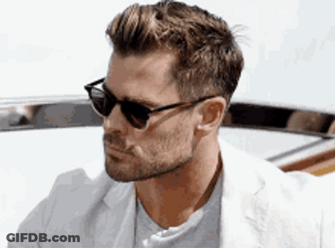 Actor Chris Hemsworth Wearing Sunglasses GIF