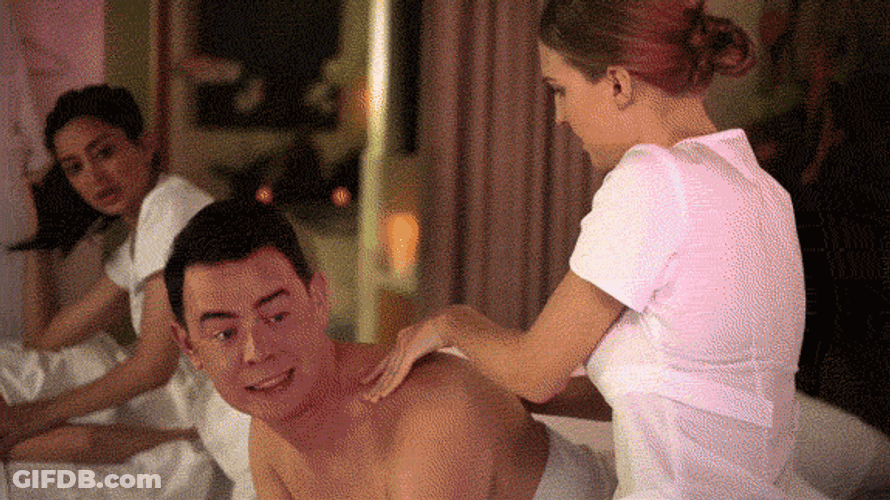 Actor Colin Hanks Having Sensual Massage GIF