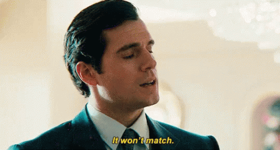 Actor Henry Cavill It Won't Match GIF