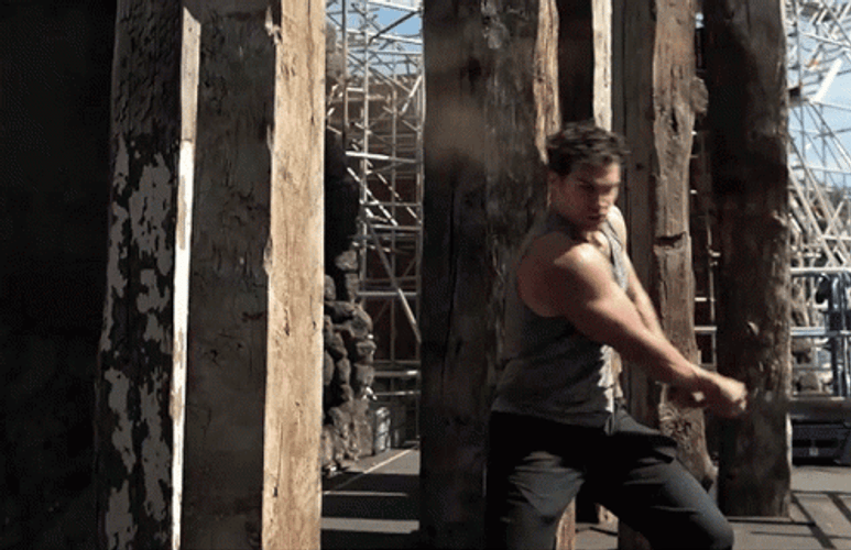 Actor Henry Cavill Wield Sword Training GIF