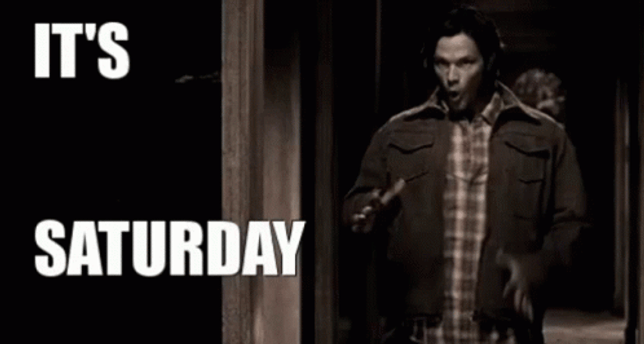 Actor Jared Padalecki It's Saturday GIF