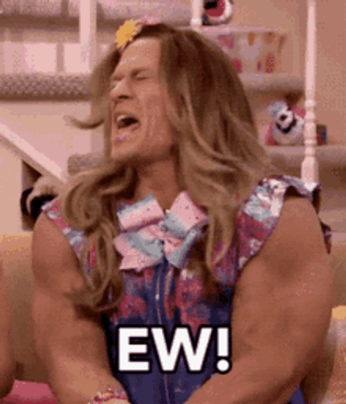 Actor John Cena Eww Reaction GIF
