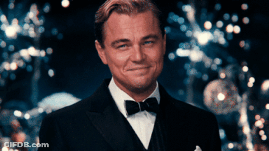 Actor Leonardo DiCaprio Toast Meme Happy Retirement GIF