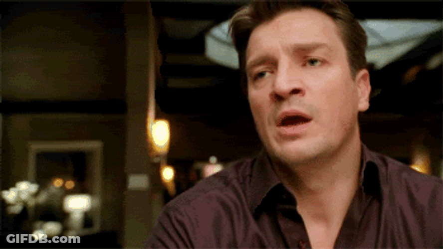 Actor Nathan Fillion This Sucks Reaction GIF